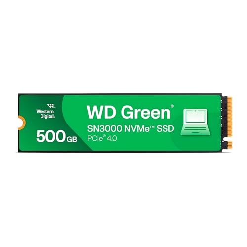 WD Green SSD 500GB M.2 2280 SN3000 NVMe PCIe Gen4 para PC e Notebook Gamer